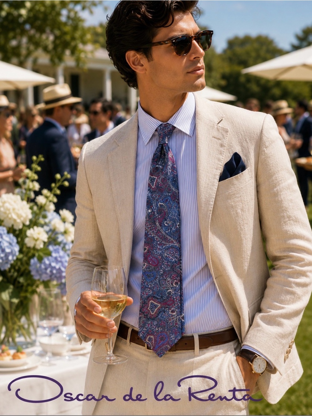OSCAR DE LA RENTA Vintage Silk Tie